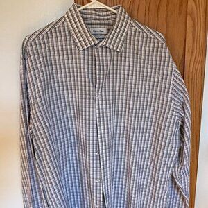 Calvin Klein Men's Long Sleeve Dress Shirt ~ Regular Fit
